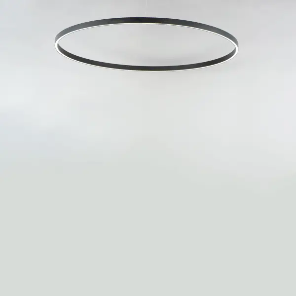 The Groove WiZ combines sleek minimalist design with advanced smart lighting technology. Its 40-inch aluminum ring delivers 2200 lumens of tunable LED light controlled via WiZ app for scheduling, color temperature adjustment, and mood setting. - alternate view