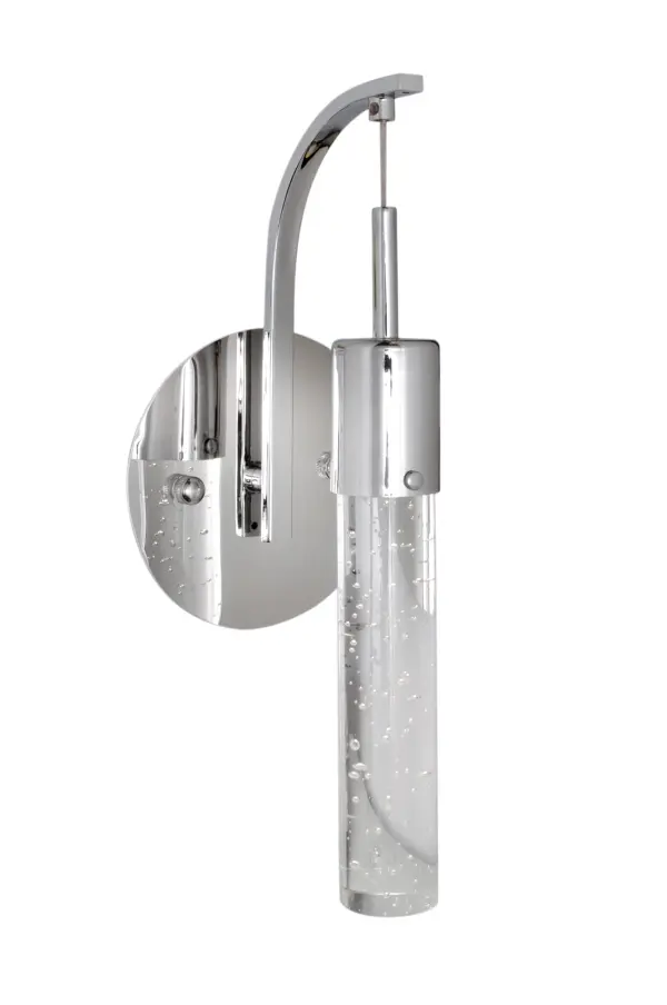 The Fizz IV delivers 30% more light output than its predecessor with energy-efficient LED technology and distinctive bubble glass styling. Perfect for modern bathrooms and hallways seeking functional elegance.