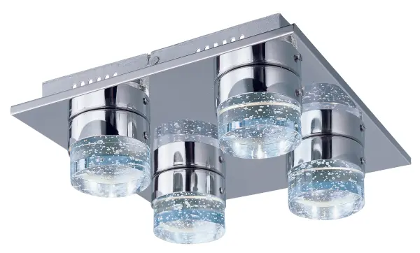 Fizz IV 4-Light LED Flush Mount in Polished Chrome - Image 1