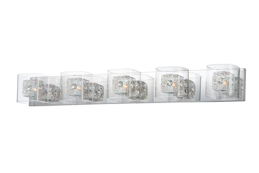 Gem 5-Light Bath Vanity in Polished Chrome - Image 1