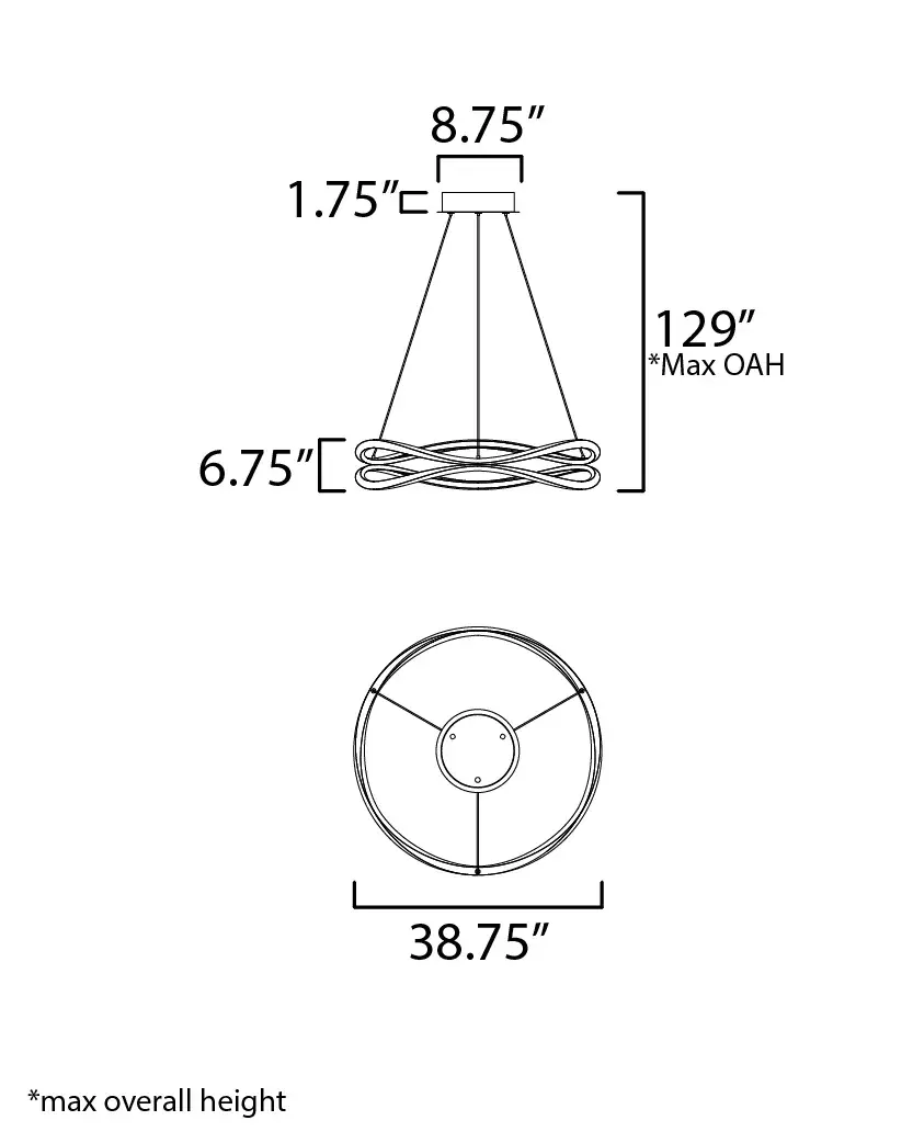 Curvo Double Ring Pendant - Image 2
