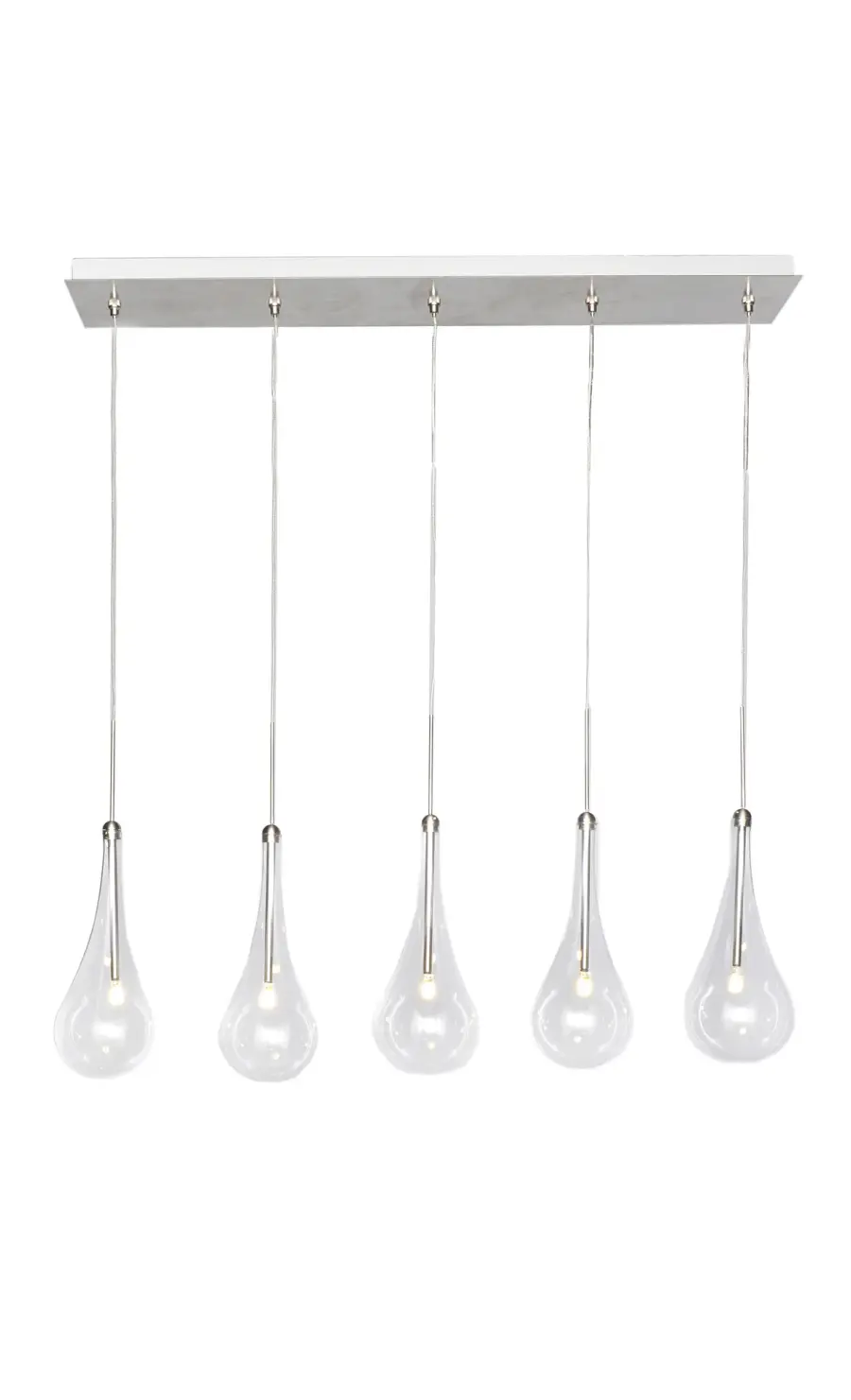 Larmes LED 5-Light Linear Pendant in Polished Chrome - Image 1