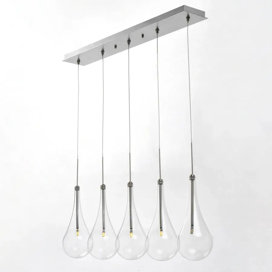 Larmes LED 5-Light Linear Pendant in Polished Chrome - Image 2
