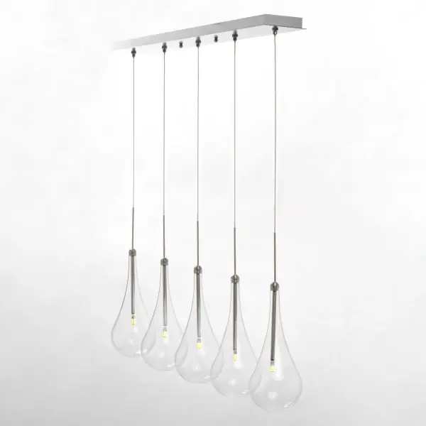 Larmes LED 5-Light Linear Pendant in Polished Chrome - Image 3