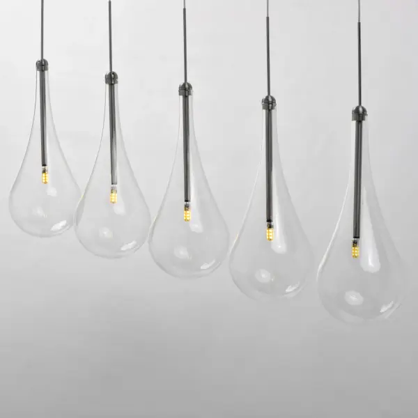 Larmes LED 5-Light Linear Pendant in Polished Chrome - Image 4