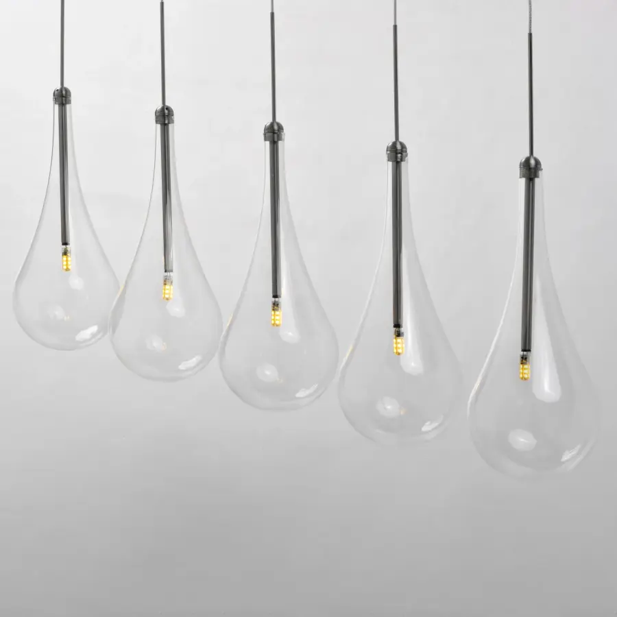 Larmes LED 5-Light Linear Pendant in Polished Chrome - Image 4