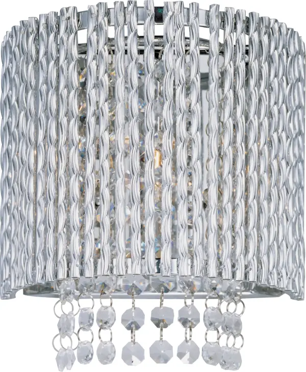 Spiral 1-Light Crystal Wall Sconce - Image 1