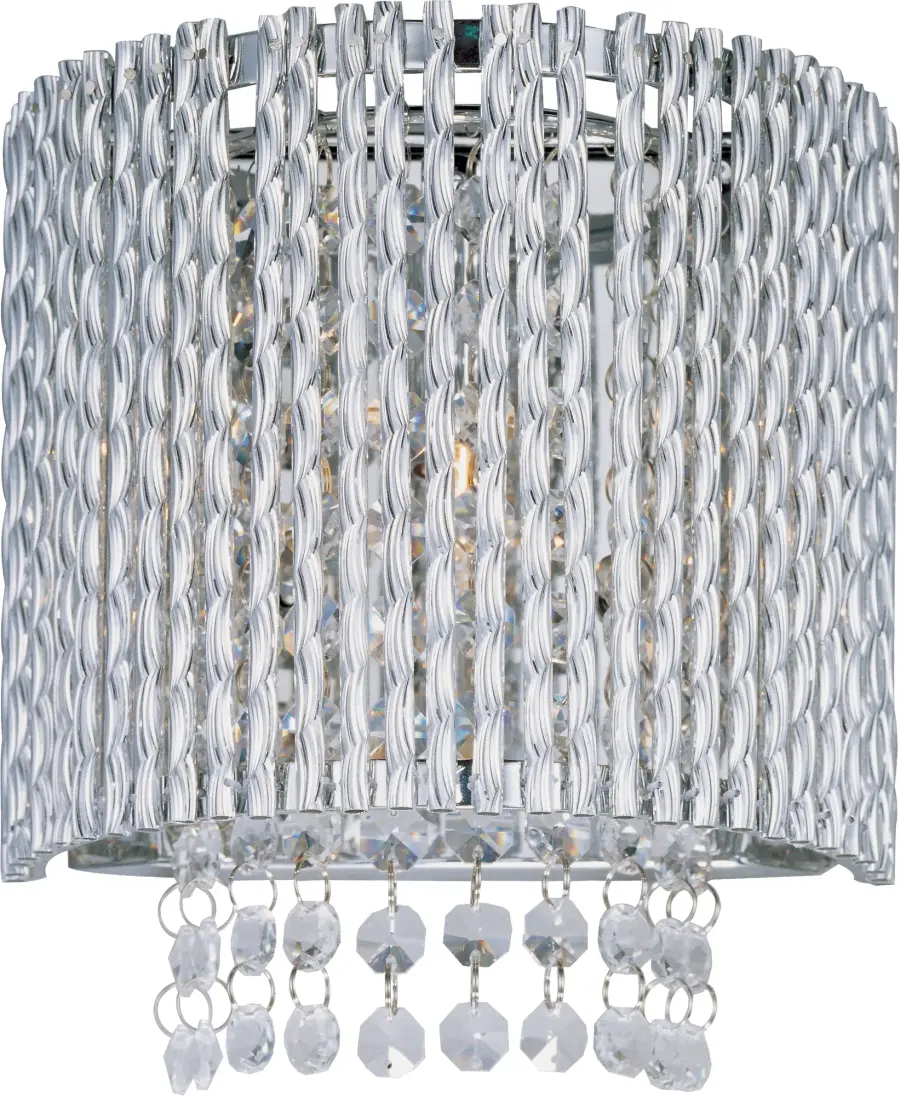 Spiral 1-Light Crystal Wall Sconce - Image 1