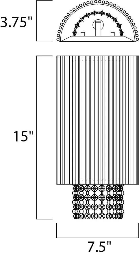Spiral 2-Light Crystal Wall Sconce - Image 2