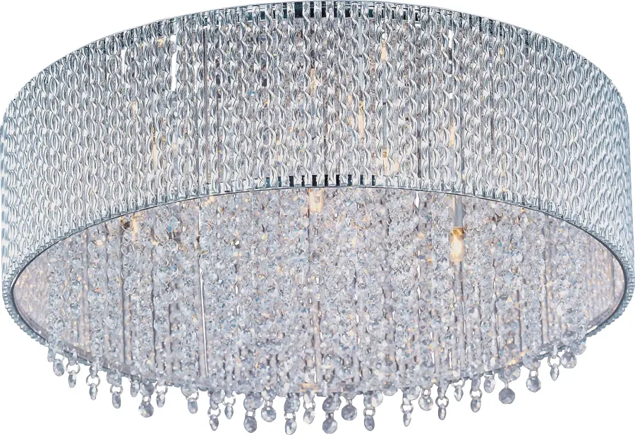 Spiral 7-Light Flush Mount in Polished Chrome - Image 1