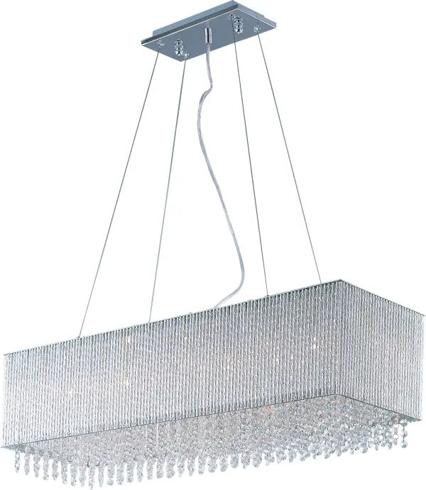 Spiral 9-Light Linear Pendant in Polished Chrome - Image 1