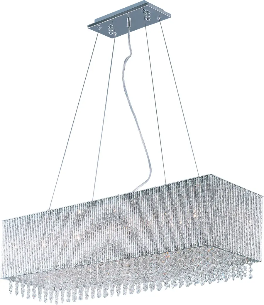 Spiral 9-Light Linear Pendant in Polished Chrome - Image 1