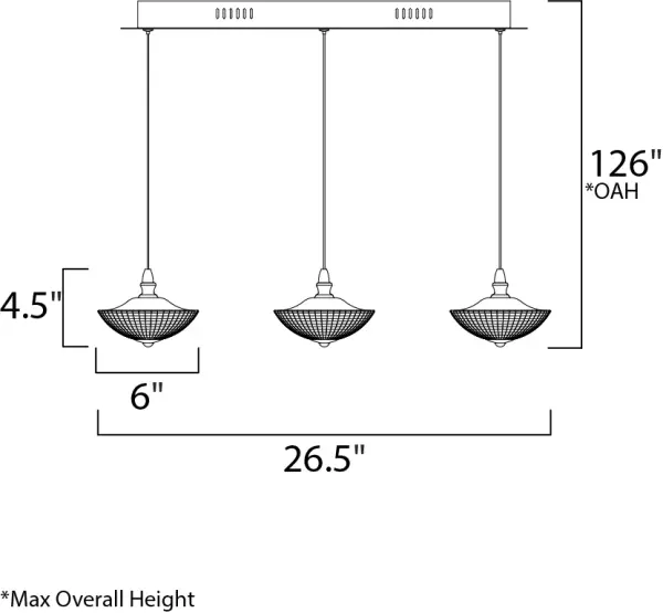 Bella 3-Light Linear LED Pendant - Image 5