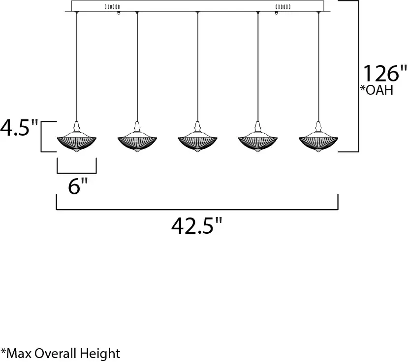 Bella 5-Light Linear LED Pendant - Image 5