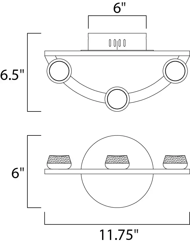 Button 3-Light LED Bath Vanity - Image 5