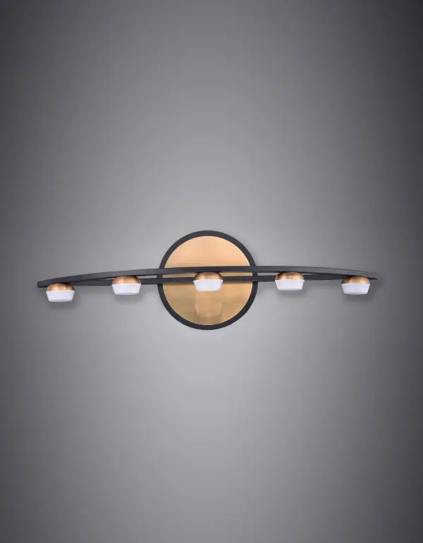 Button 5-Light LED Bath Vanity - Image 2