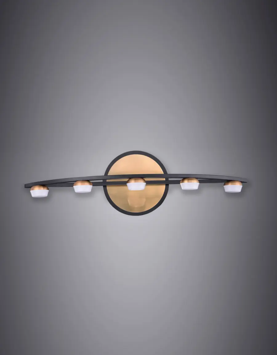 Button 5-Light LED Bath Vanity - Image 2