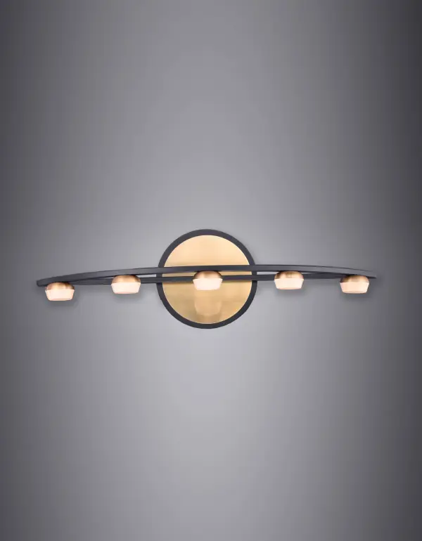 Button 5-Light LED Bath Vanity - Image 3