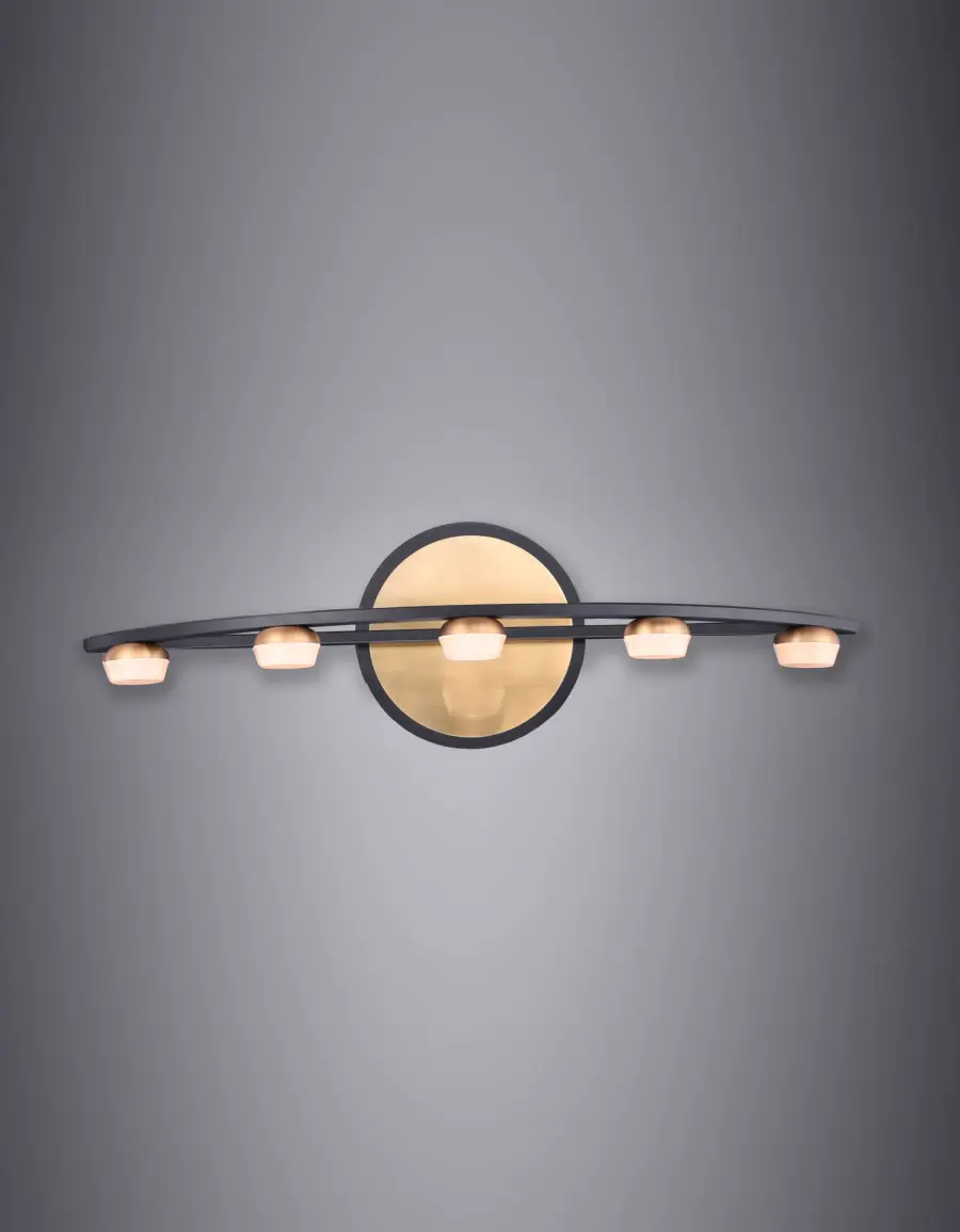 Button 5-Light LED Bath Vanity - Image 3