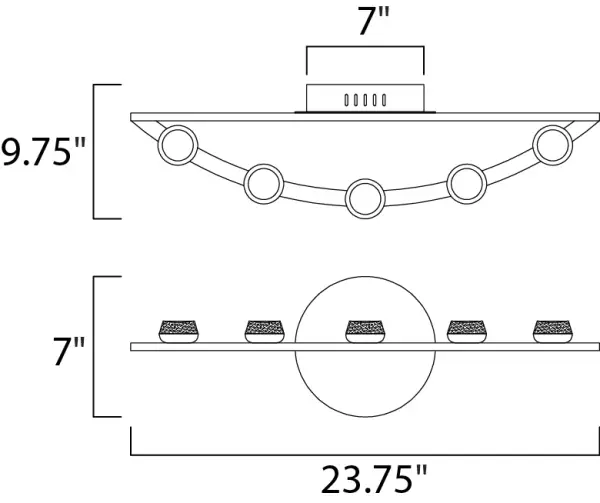 Button 5-Light LED Bath Vanity - Image 5