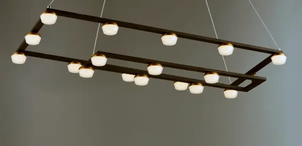 Button 18-Light LED Suspension Pendant - Image 3