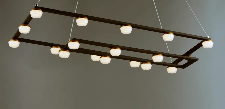 Button 18-Light LED Suspension Pendant - Image 3