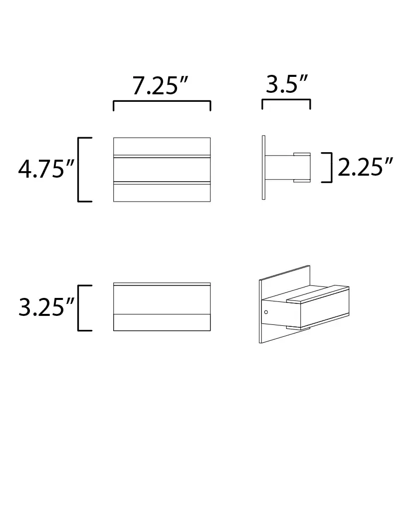 Sleek Architectural LED Sconce with Up/Down Lighting - Image 5