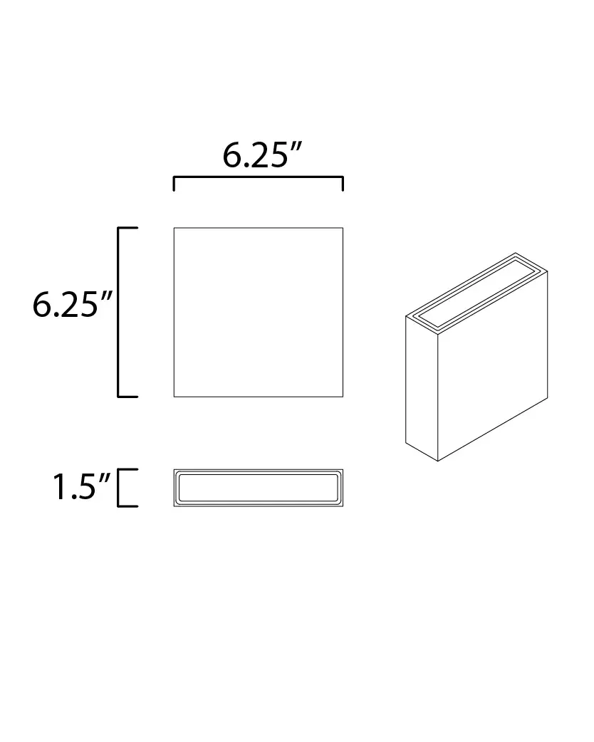 Brik 6.25" LED Outdoor Wall Sconce in Black - Image 5