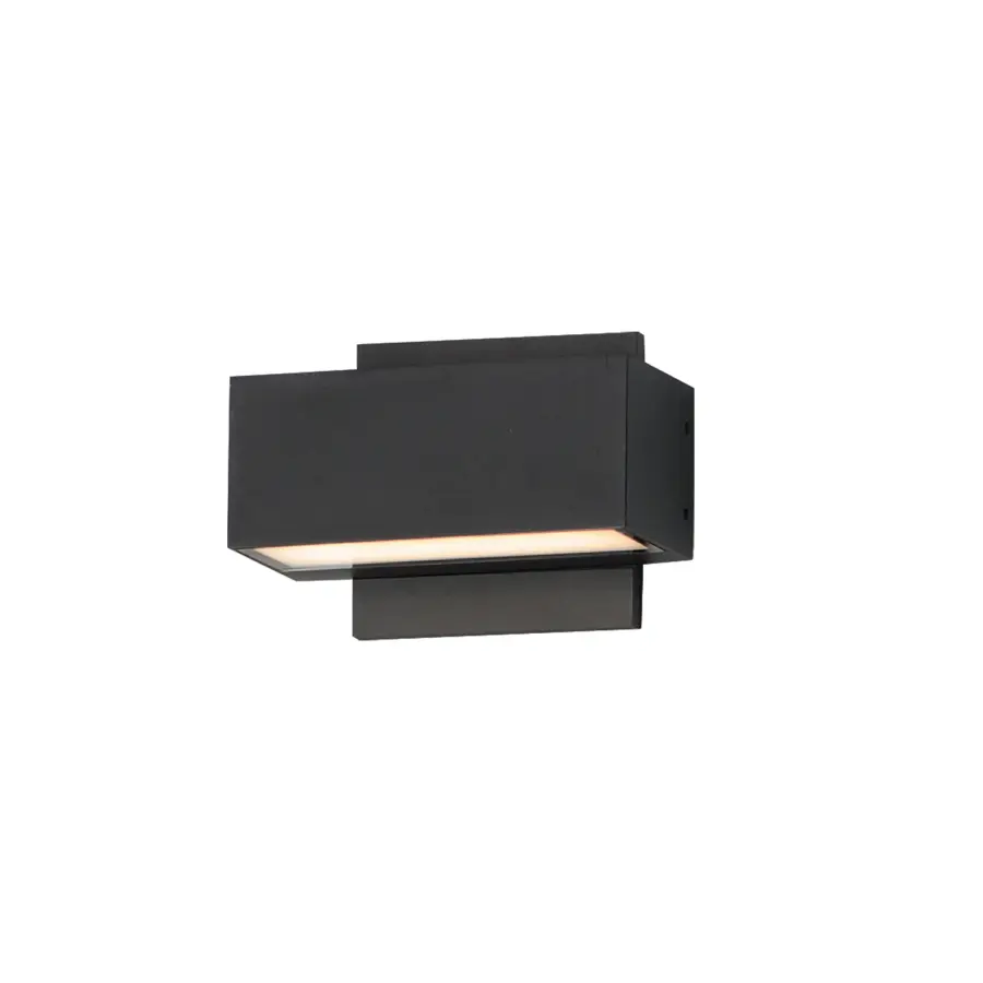 Blok 6.75" LED Outdoor Wall Sconce in Black - Image 1