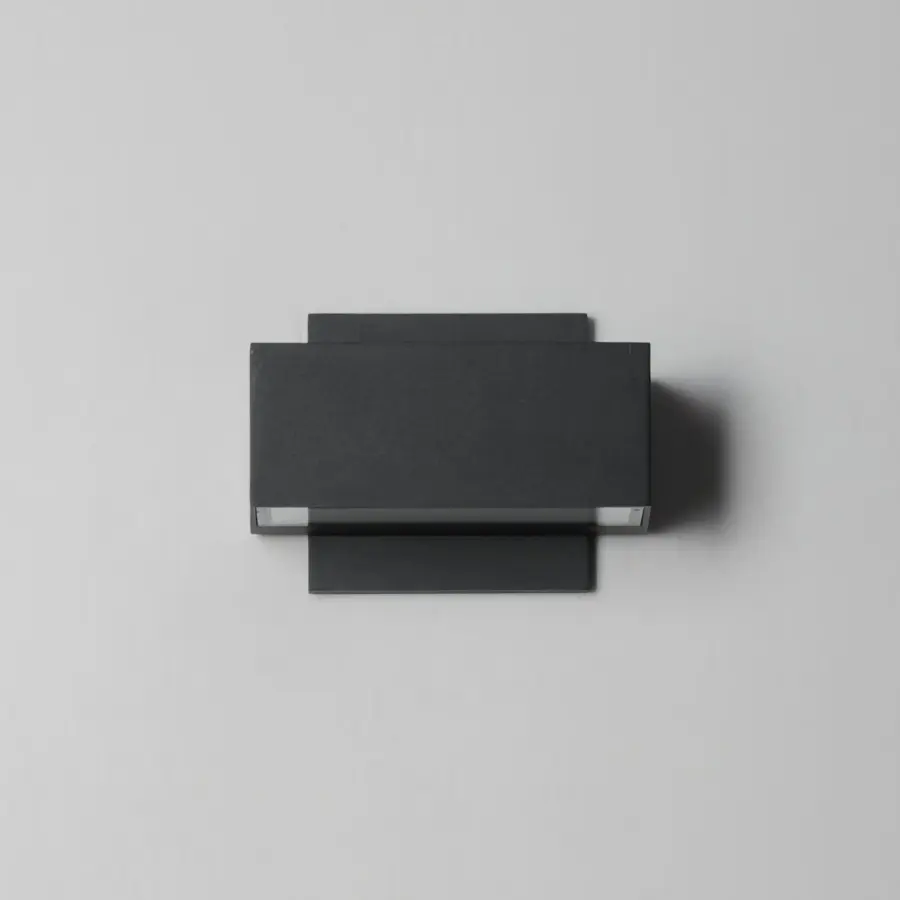 Blok 6.75" LED Outdoor Wall Sconce in Black - Image 3