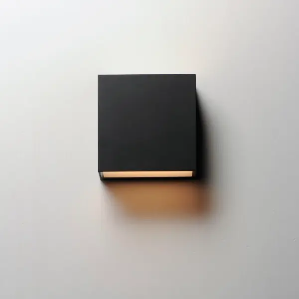 Blok 6.25" LED Outdoor Wall Sconce in Black - Image 3
