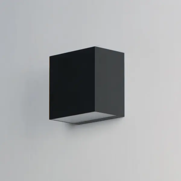 Blok 6.25" LED Outdoor Wall Sconce in Black - Image 4