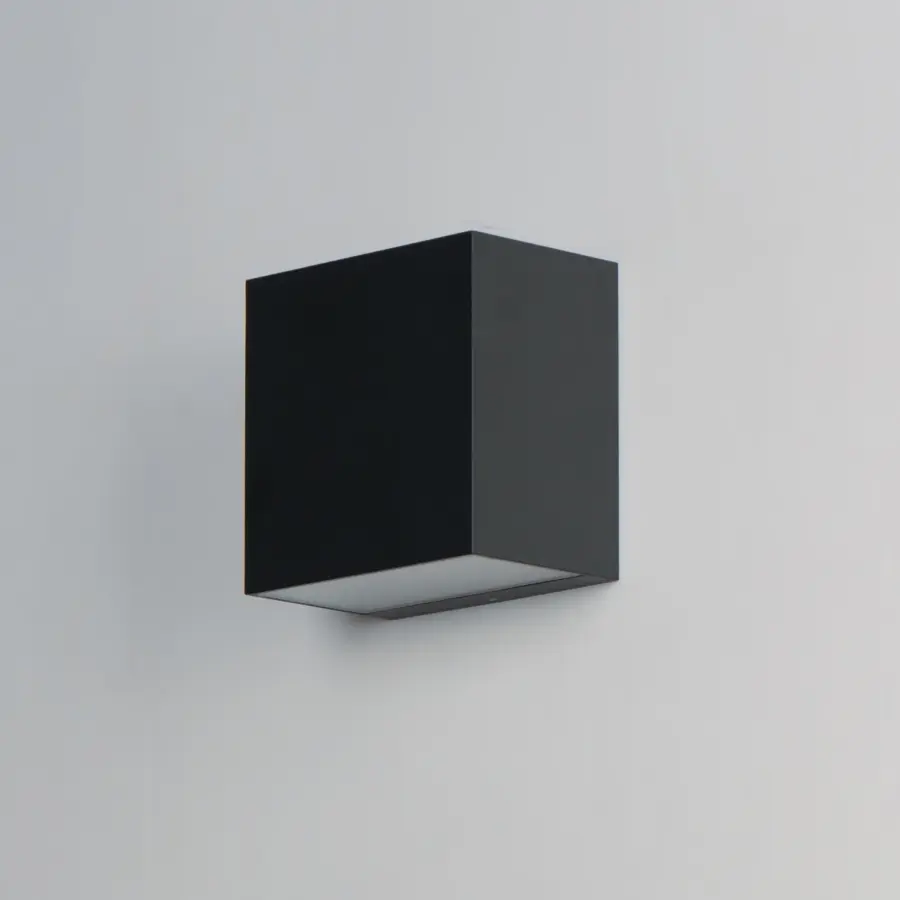 Blok 6.25" LED Outdoor Wall Sconce in Black - Image 4