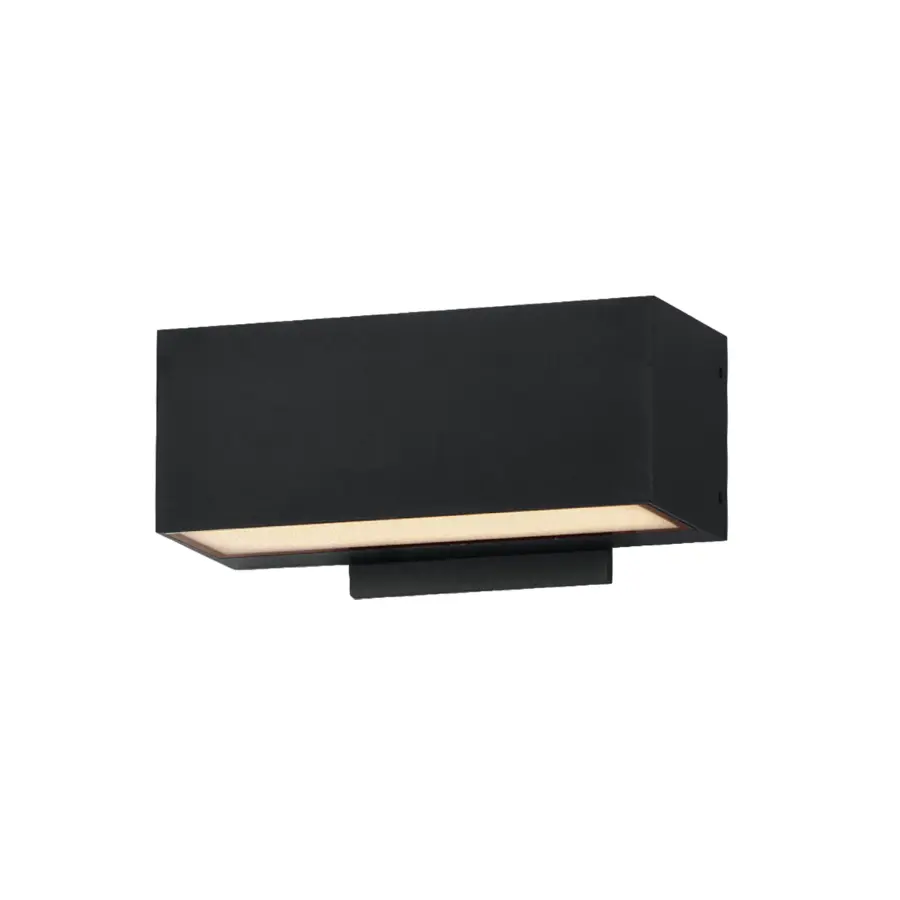 Blok 9" Outdoor Wall Sconce in Black - Image 1
