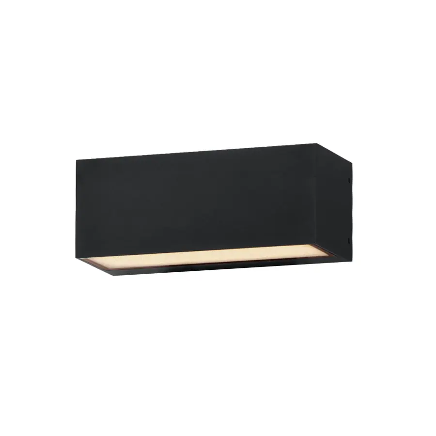 Blok 9" Outdoor Wall Sconce in Black - Image 2