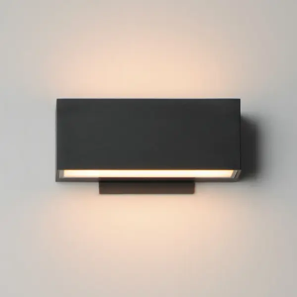 Blok 9" Outdoor Wall Sconce in Black - Image 4