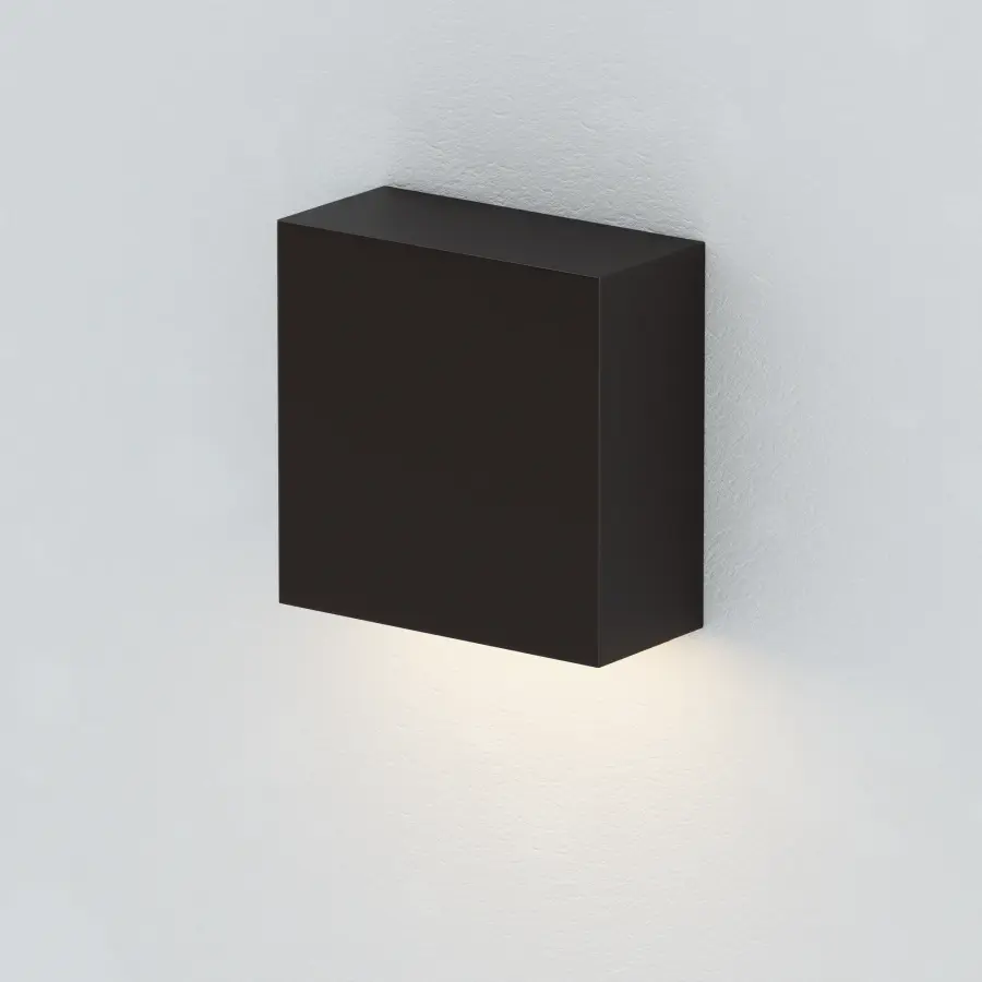 Cubed 5.5" LED Outdoor Wall Sconce in Black - Image 2