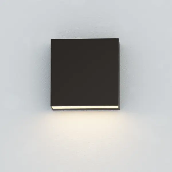 Cubed 5.5" LED Outdoor Wall Sconce in Black - Image 3