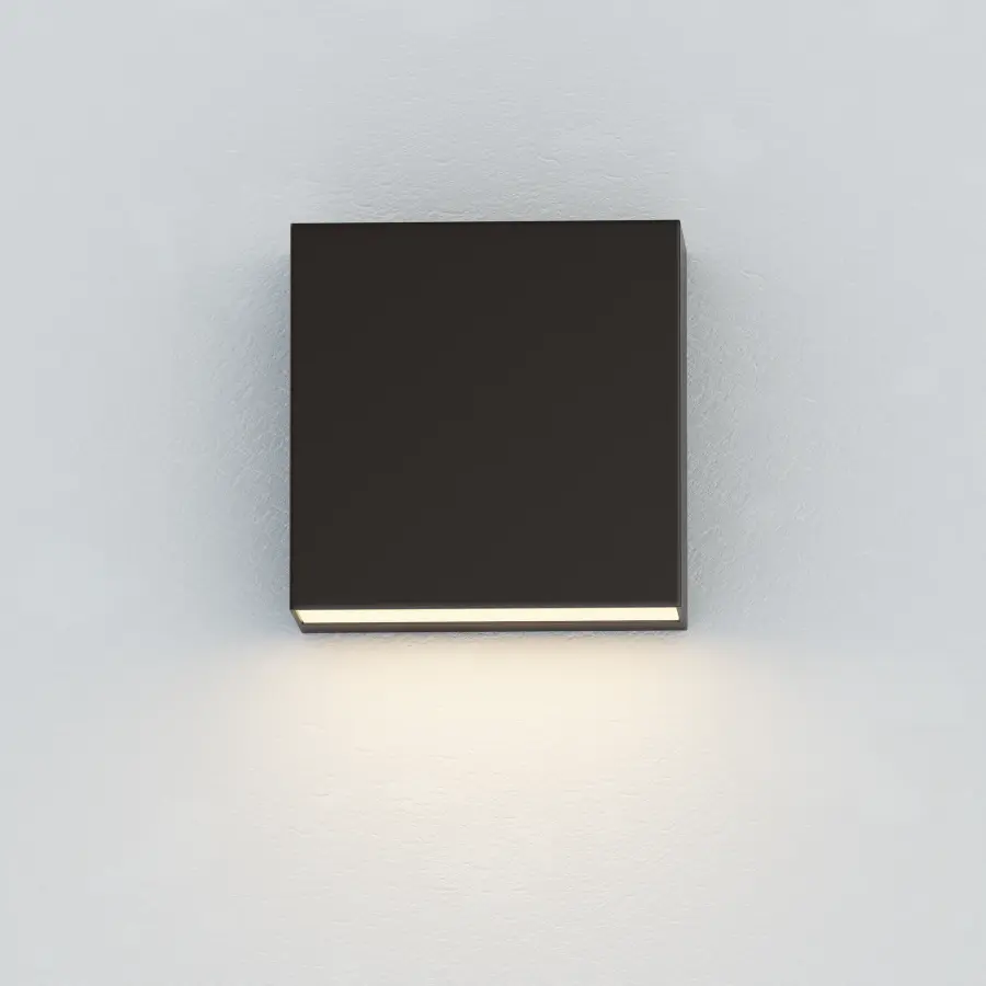 Cubed 5.5" LED Outdoor Wall Sconce in Black - Image 3