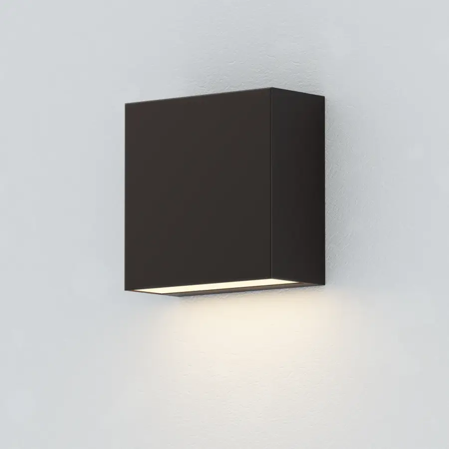 Cubed 5.5" LED Outdoor Wall Sconce in Black - Image 4