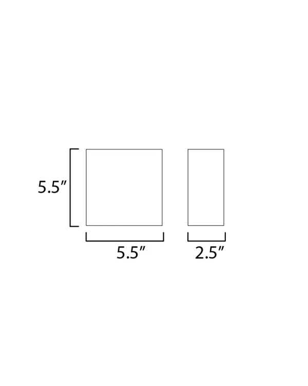 Cubed 5.5" LED Outdoor Wall Sconce in Black - Image 5