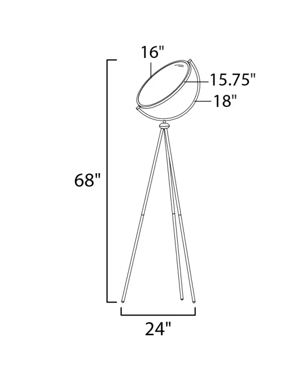 Paddle LED Floor Lamp in Black - Image 7
