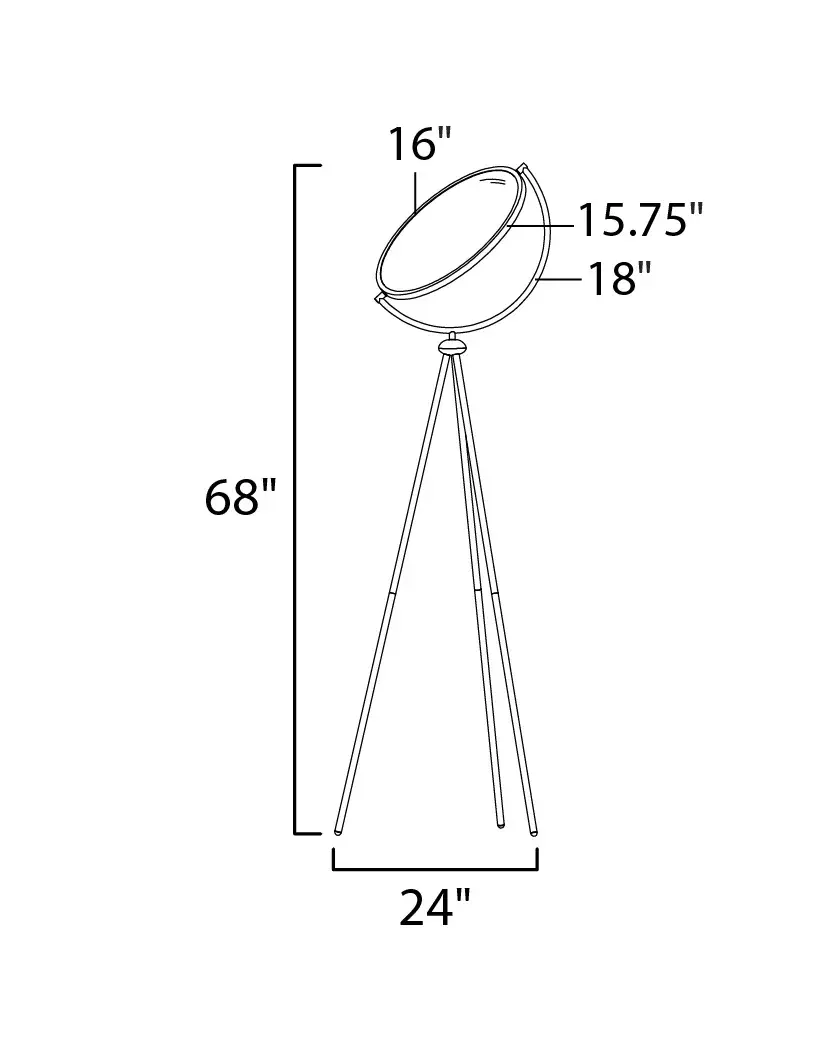 Paddle LED Floor Lamp in Black - Image 7
