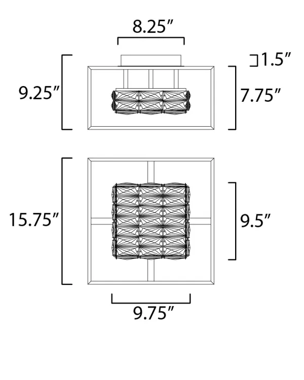 Zephyr LED Flush Mount in Black - Image 5