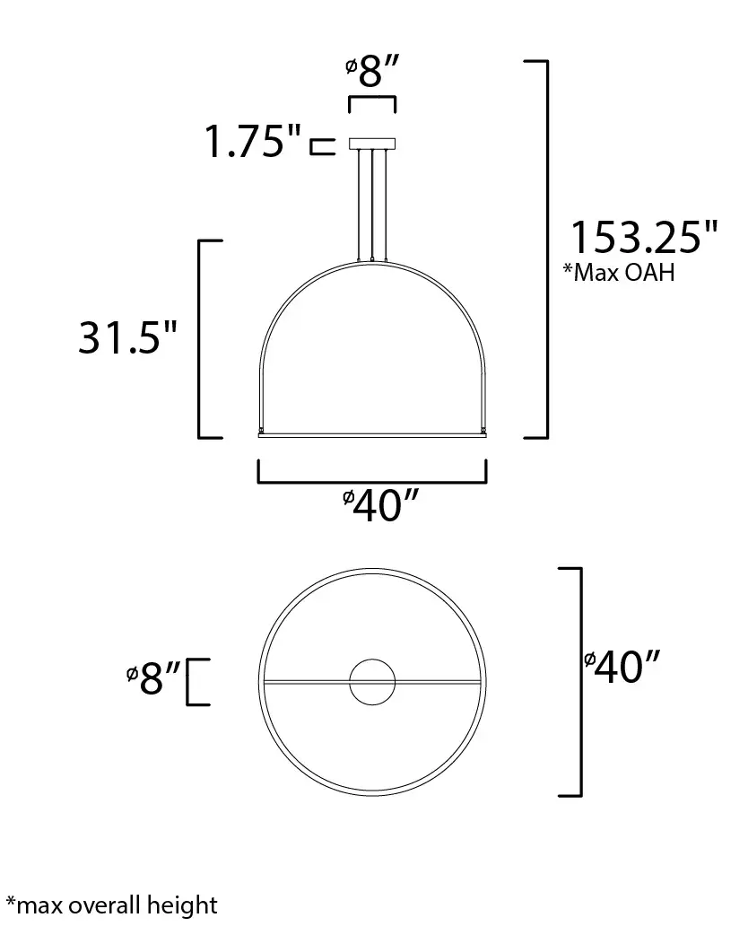 Halo 40" LED Smart Pendant - Image 5