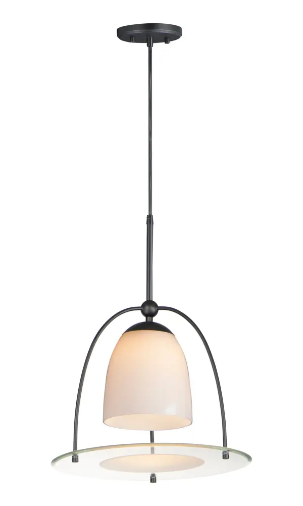 The Focal Point pendant combines contemporary design with thoughtful lighting engineering. Its satin white dome and etched diffuser create beautifully soft, glare-free illumination perfect for task and ambient lighting.