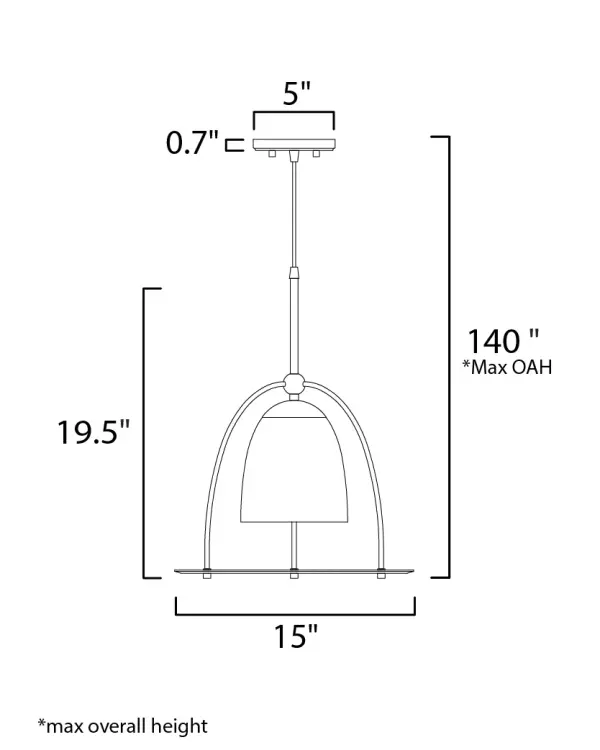 Focal Point 15" LED Pendant in Black - Image 5