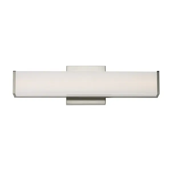 The Baritone LED vanity combines sleek contemporary design with practical functionality. Its adjustable color temperature feature allows customization from warm to cool light, while the floating glass aesthetic adds modern elegance.