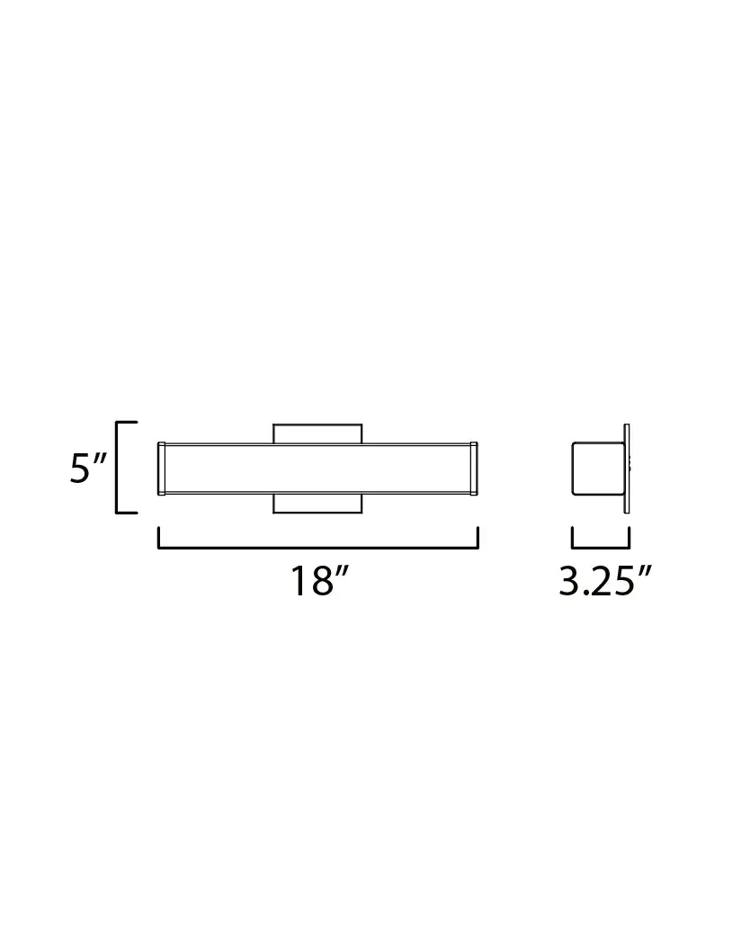 Baritone 18" LED Bath Vanity Light in Polished Chrome - Image 2