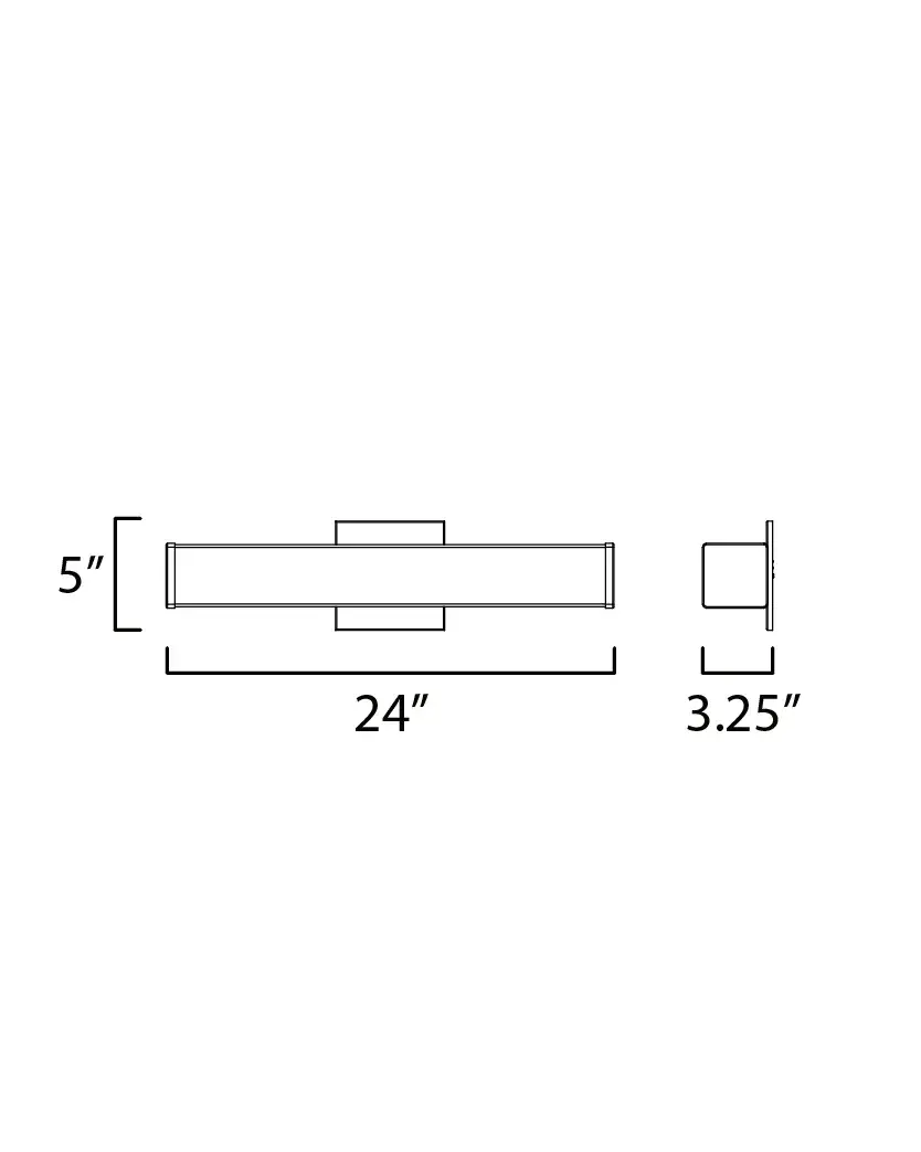 Baritone 24" LED Bath Vanity Light in Polished Chrome - Image 2